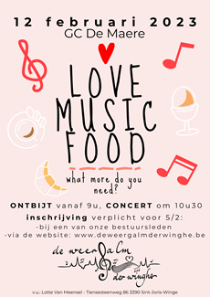 Ontbijtconcert: Love, Food,Music 2023